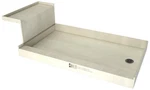Tile Redi P3648RRB36KIT Base'n Bench 60" X 36" Rectangular Shower - Nickel New. Price: $1044.08.
