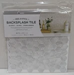 Inhome NH2359 Hexagon Marble Peel & Stick Backsplash Tiles 10X10 4 Pack Open. Price: $19.55.