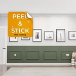 Birdeco Peel And Stick Wall Molding Kit, Ready To Assemble 26X16 In, White New. Price: $49.99.