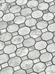 10 Pack Jeffrey Court Crisp Illusion White Carrara Marble Mosaic Tile Wall Floor Used. Price: $299.99.